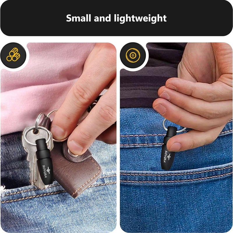 roygra Cigar Punch Cutter Set (6 Pack), Cigar Punch Tool, Plastic Mini Smoking Accessories with Key Chain Fit All Cigars, Portable Sharp Clean Cut - Black - Image 4